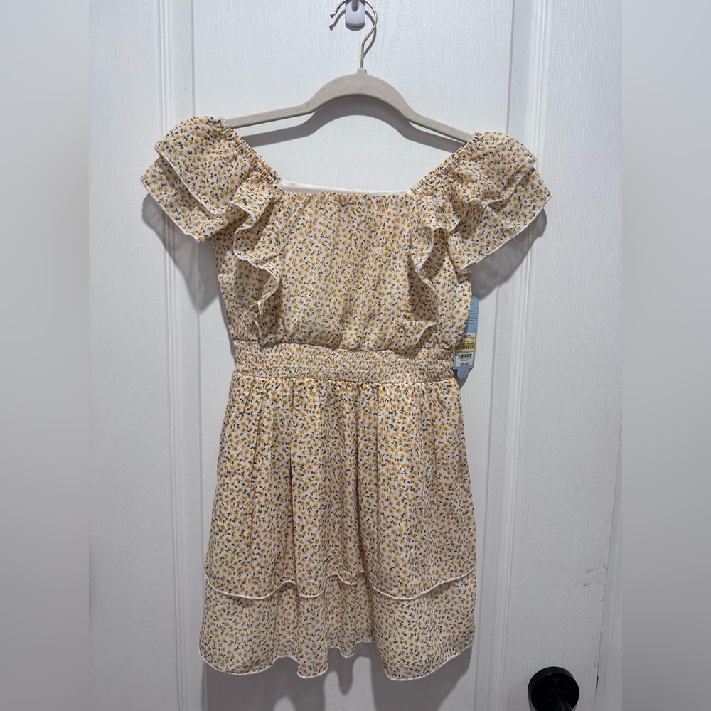 Cat & Jack Yellow Floral Tiered Dress